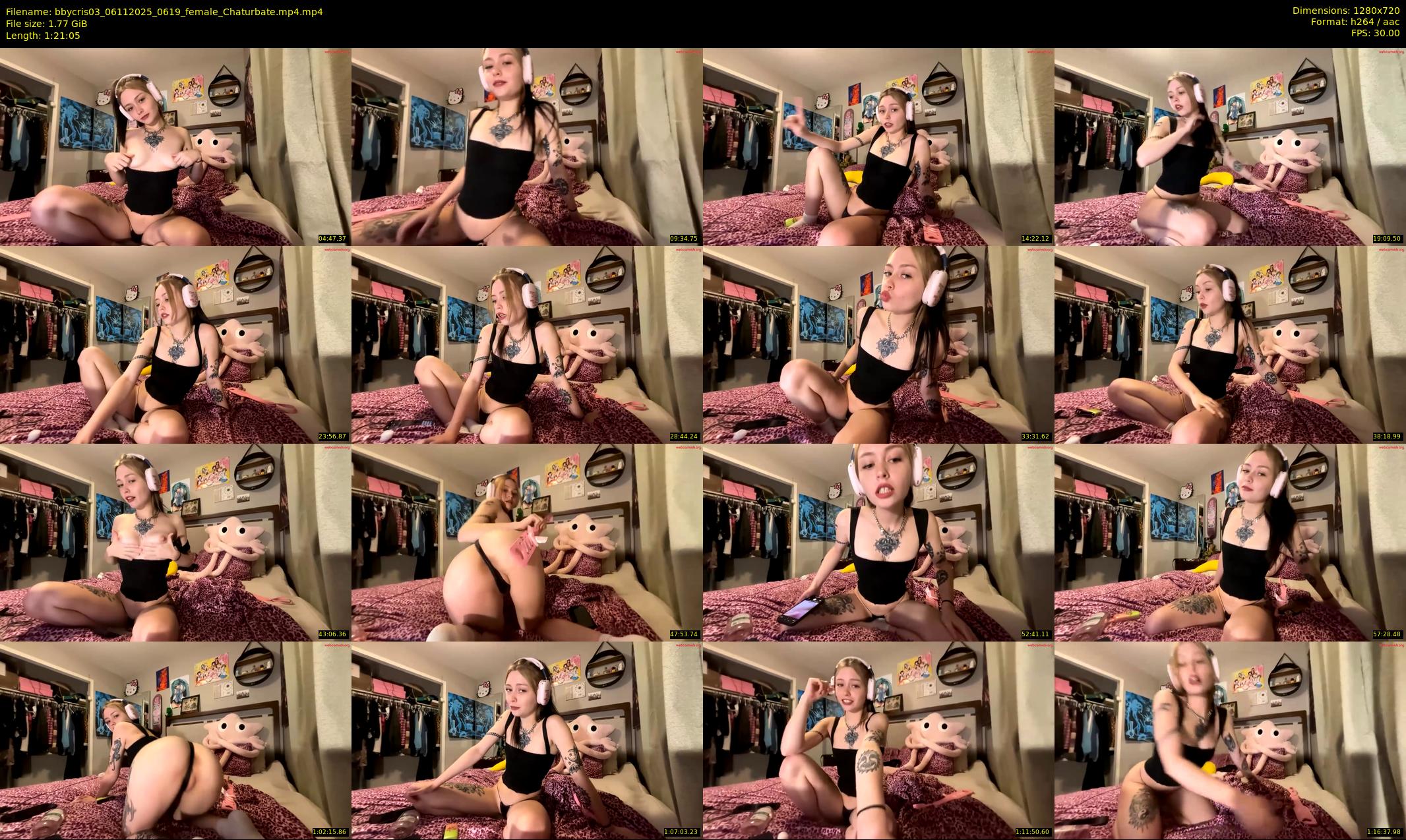 bbycris03 — 82 minute Chaturbate female cam show recording, 720p, Nov 6, 2025