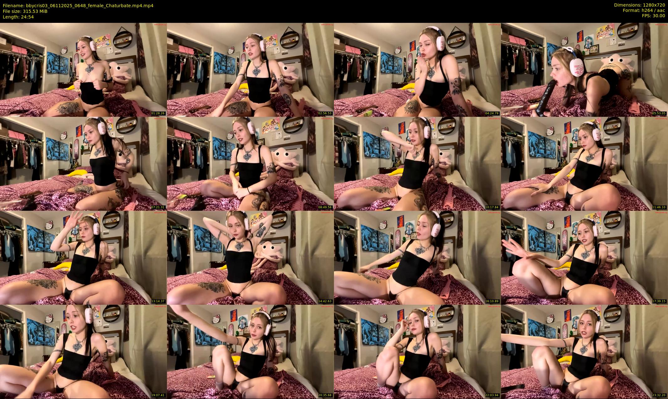 bbycris03 — 25 minute Chaturbate female cam show recording, 720p, Nov 6, 2025
