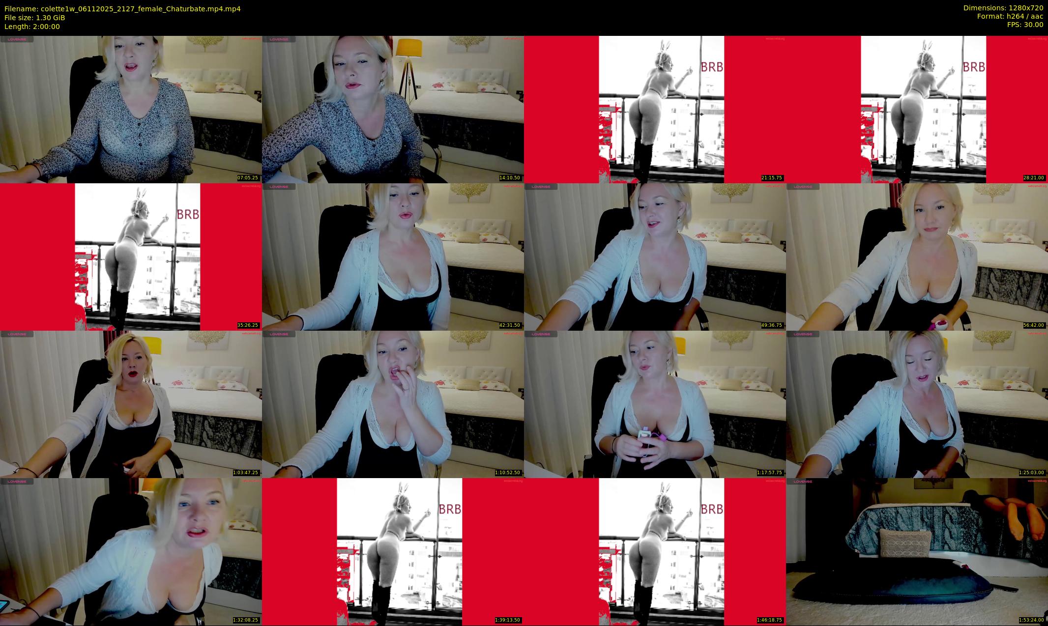 colette1w — 120 minute Chaturbate female cam show recording, 720p, Nov 6, 2025