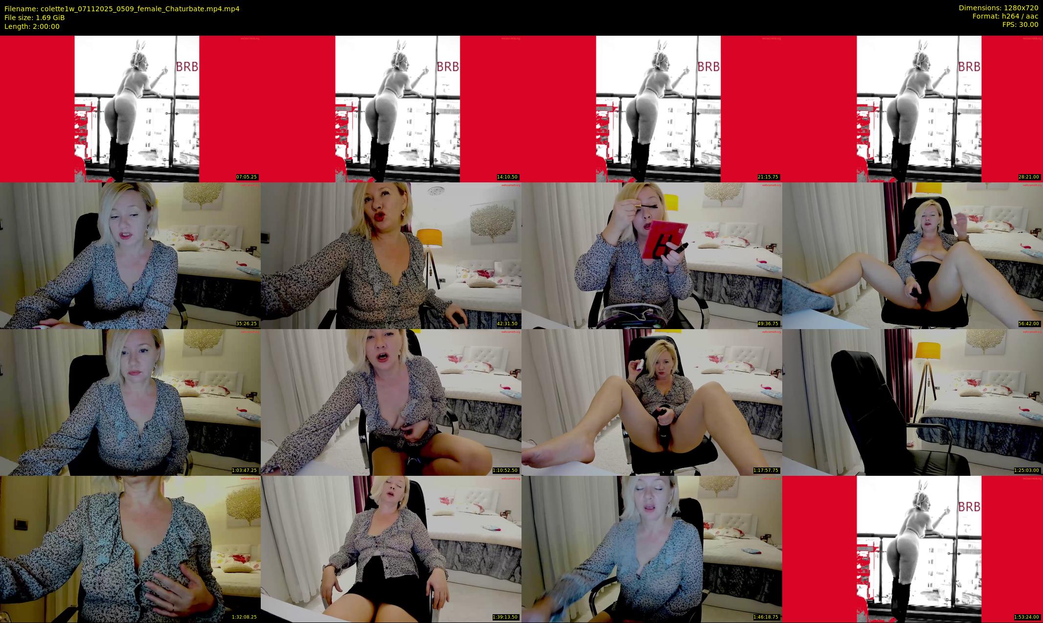 colette1w — 120 minute Chaturbate female cam show recording, 720p, Nov 7, 2025