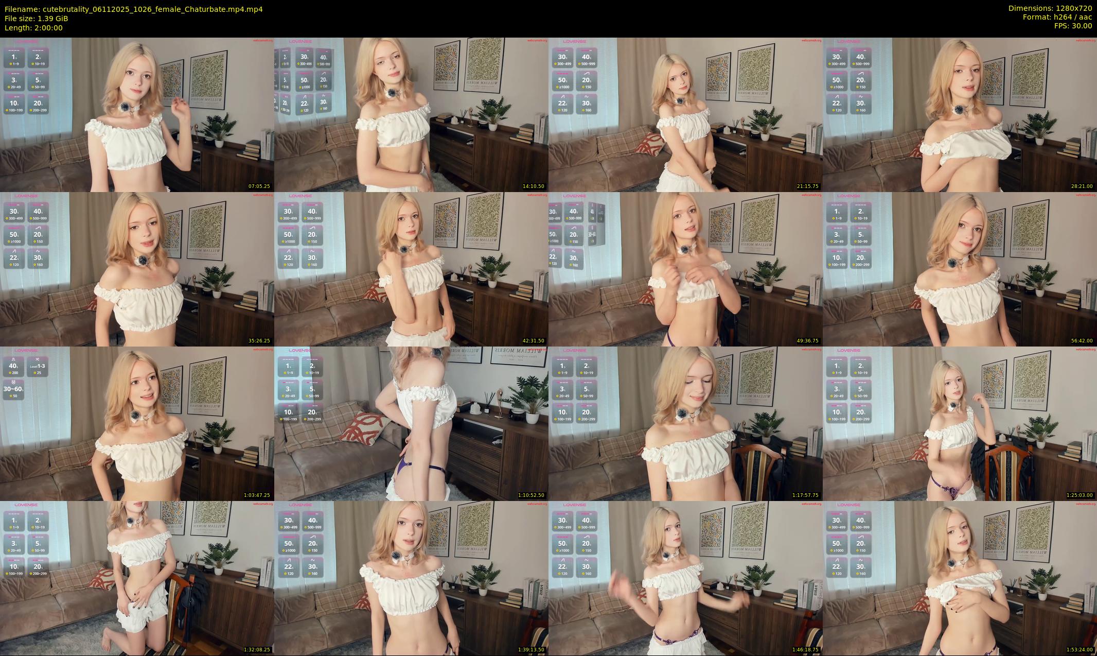 cutebrutality — 120 minute Chaturbate female cam show recording, 720p, Nov 6, 2025