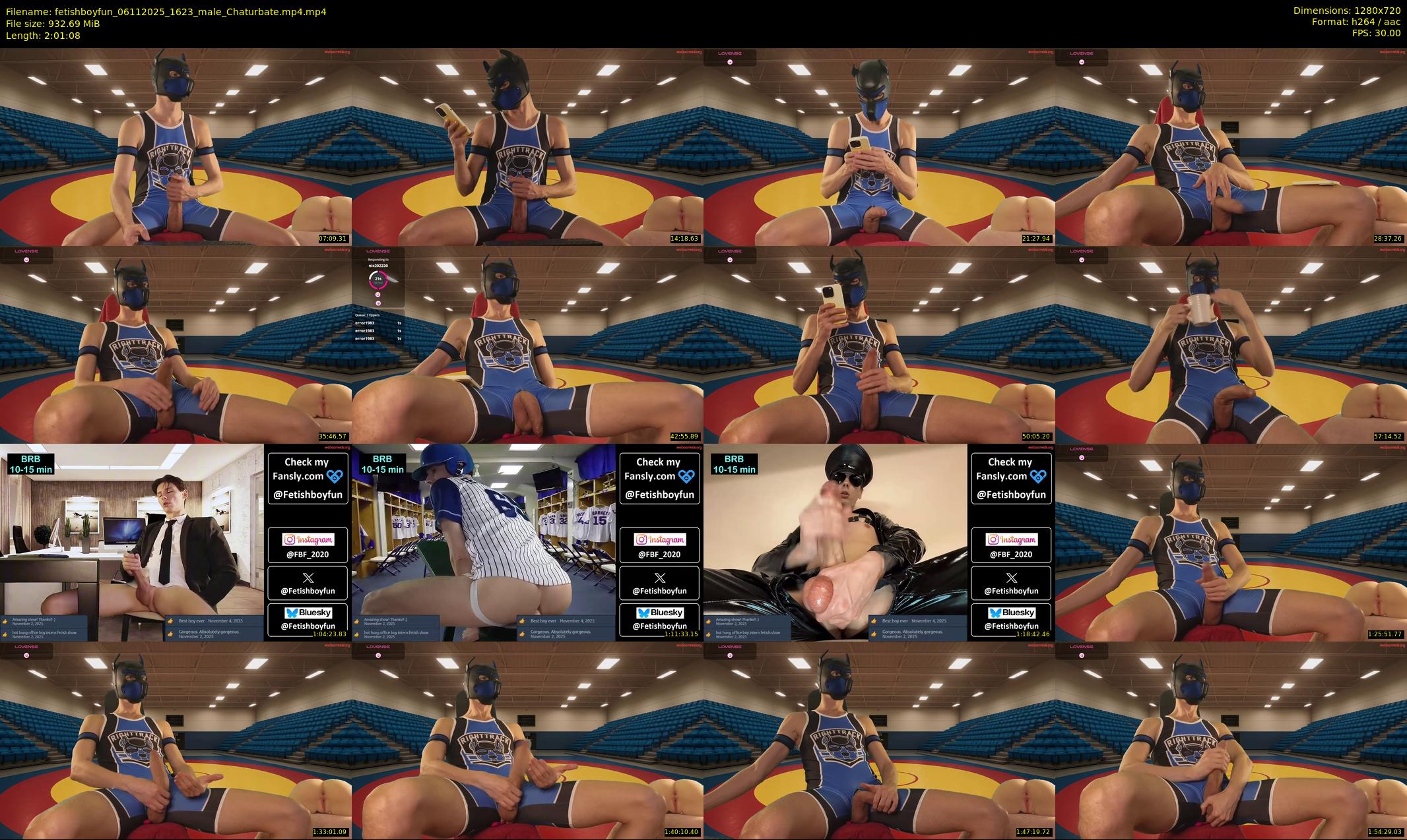 fetishboyfun — 122 minute Chaturbate male cam show recording, 720p, Nov 6, 2025