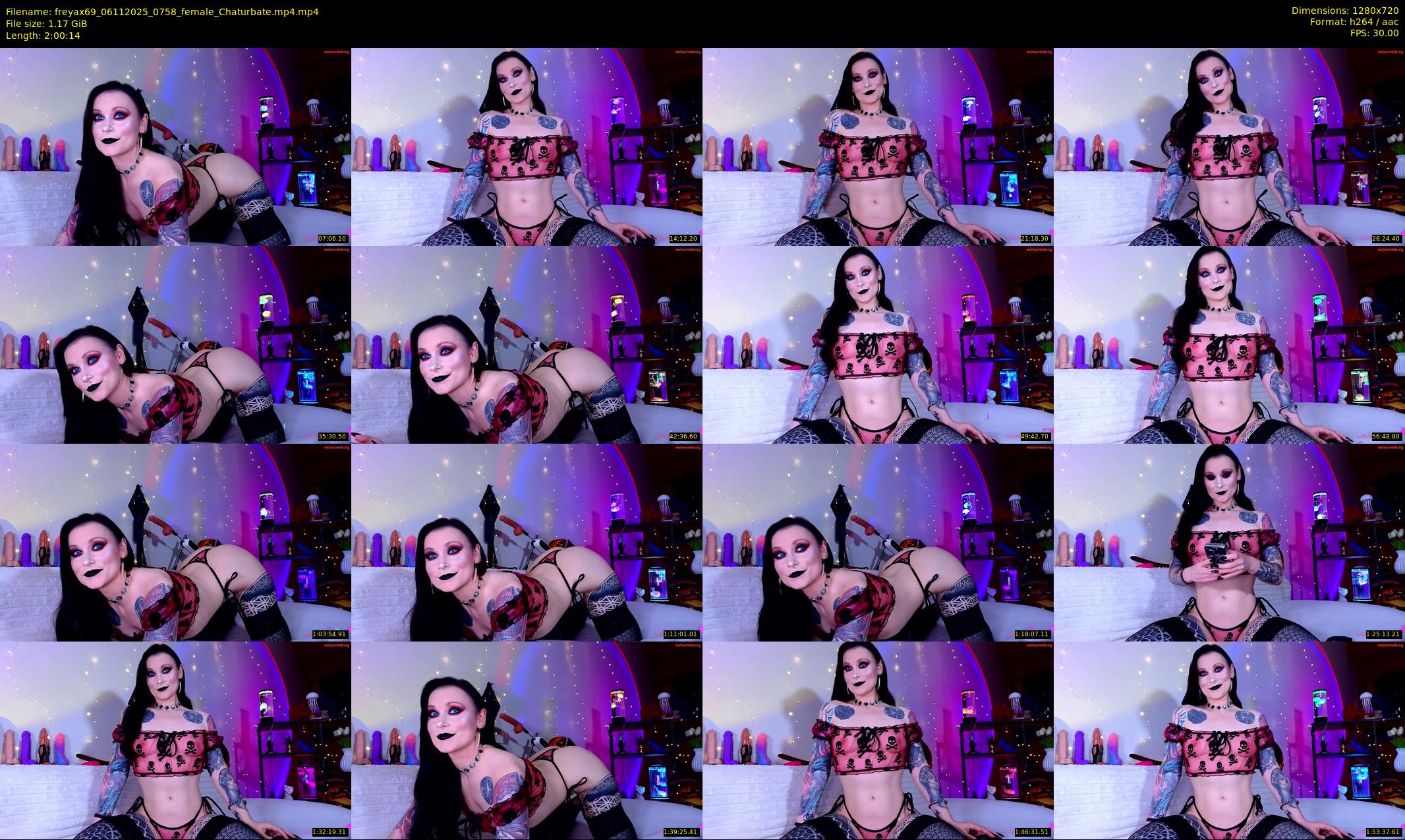 freyax69 — 121 minute Chaturbate female cam show recording, 720p, Nov 6, 2025