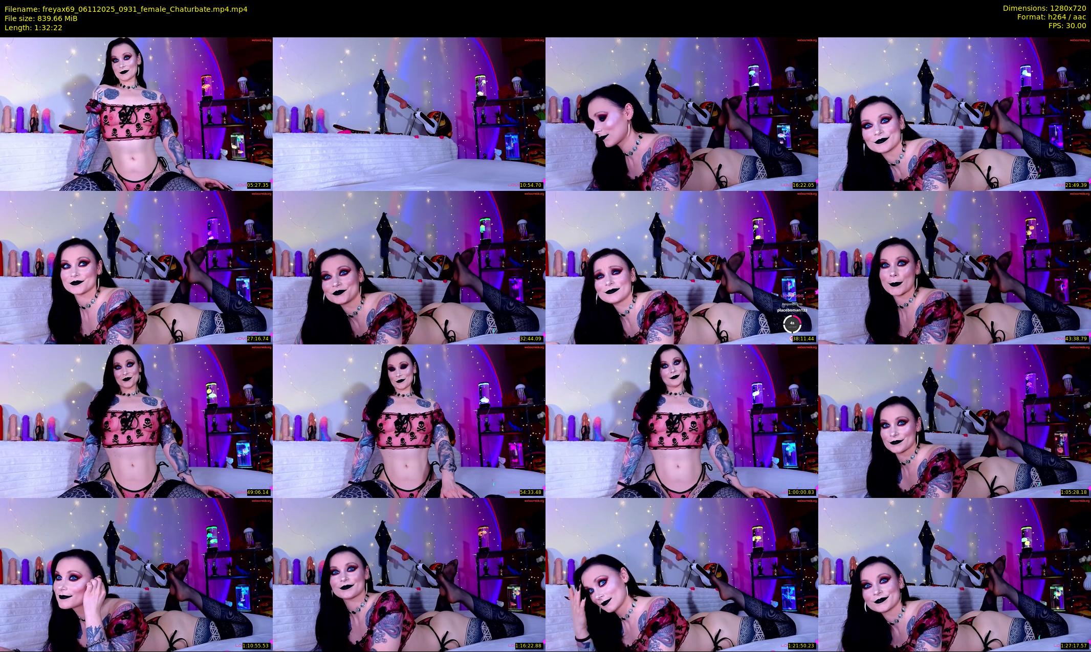 freyax69 — 93 minute Chaturbate female cam show recording, 720p, Nov 6, 2025