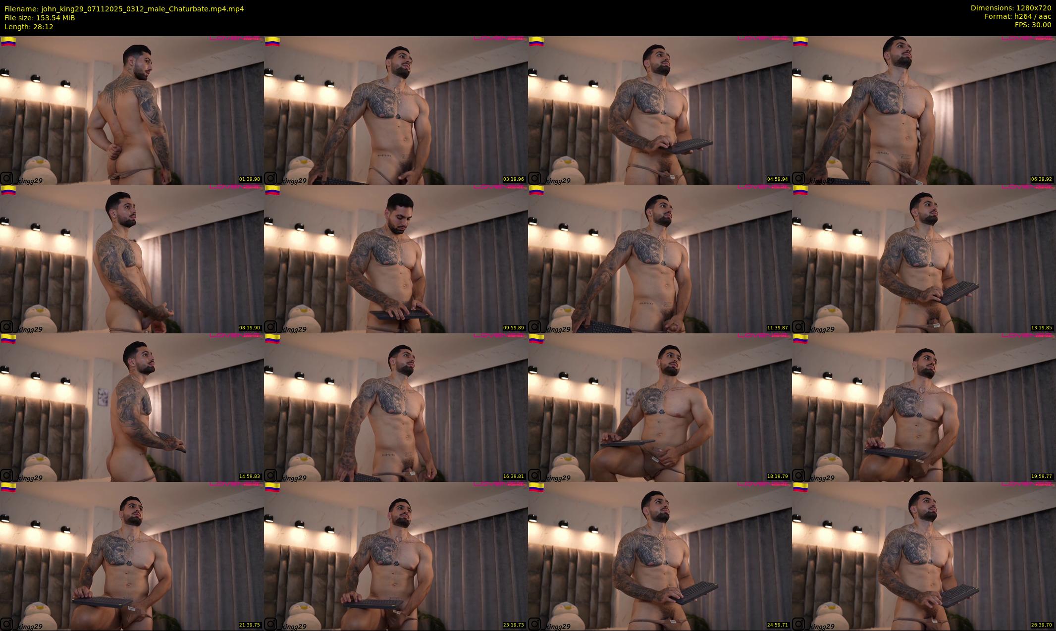 john_king29 — 29 minute Chaturbate male cam show recording, 720p, Nov 7, 2025