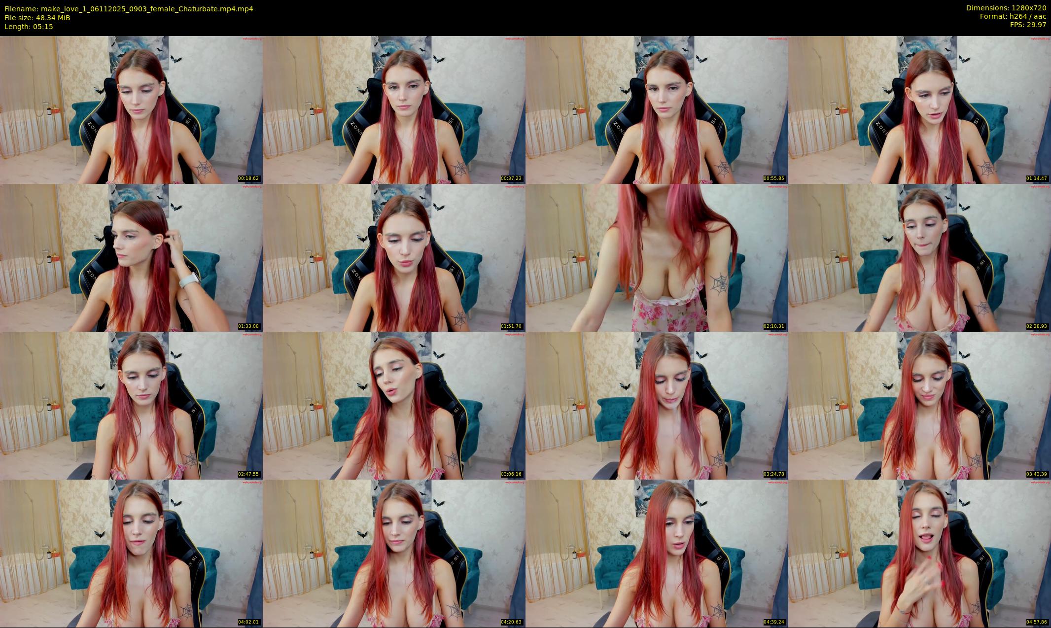 make_love_1 — 6 minute Chaturbate female cam show recording, 720p, Nov 6, 2025