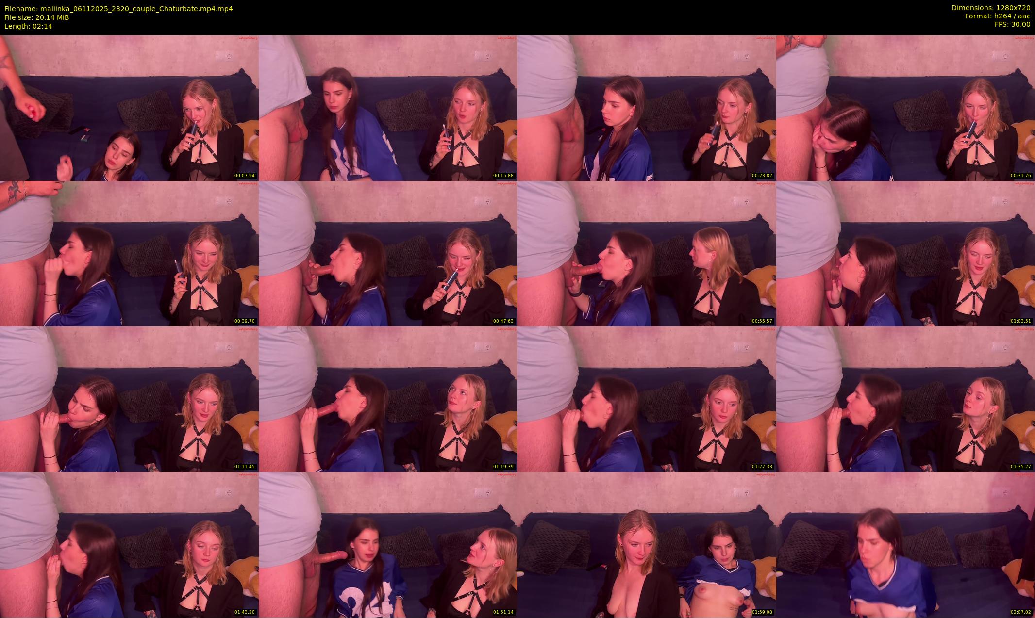 maliinka — 3 minute Chaturbate couple cam show recording, 720p, Nov 6, 2025