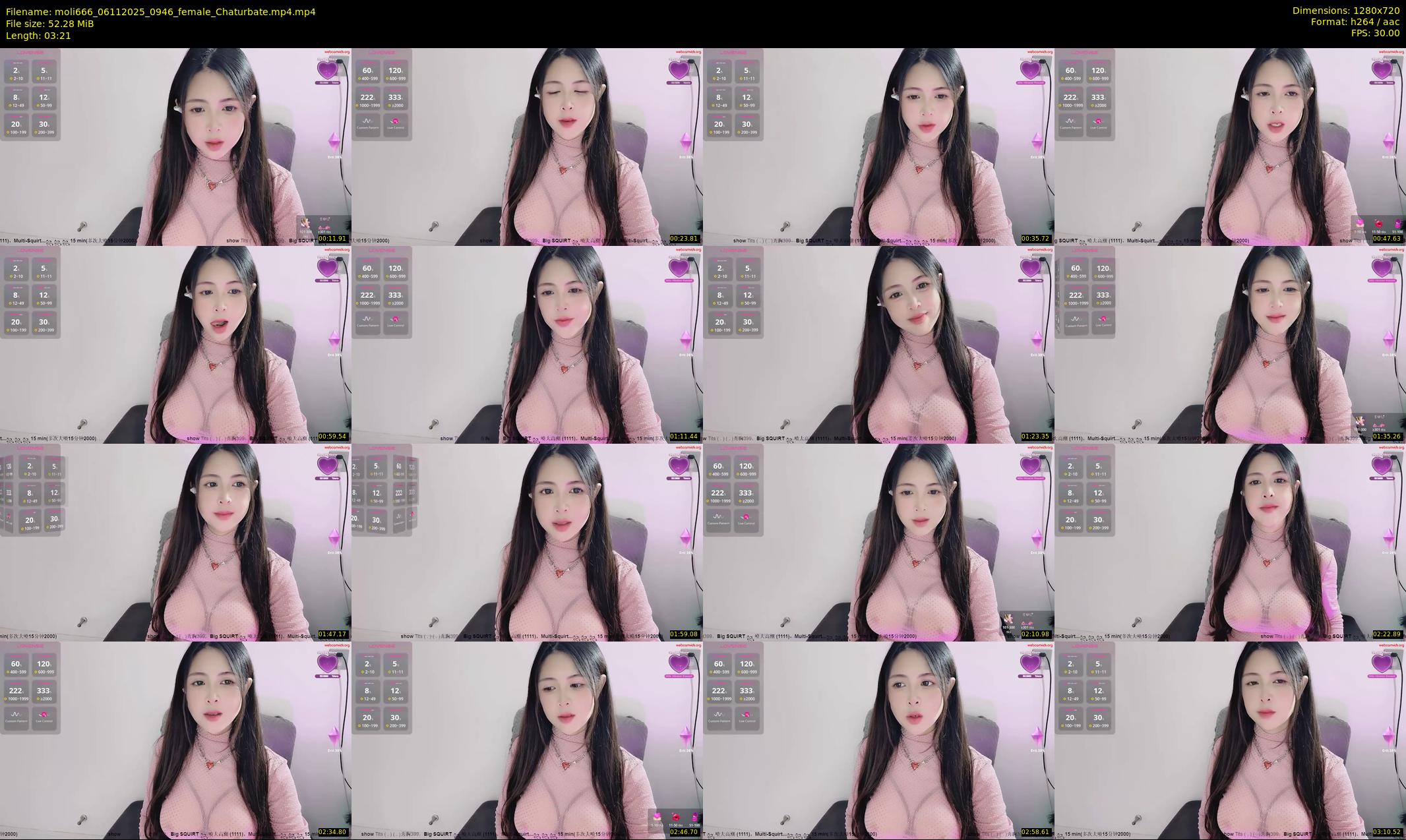 moli666 — 4 minute Chaturbate female cam show recording, 720p, Nov 6, 2025