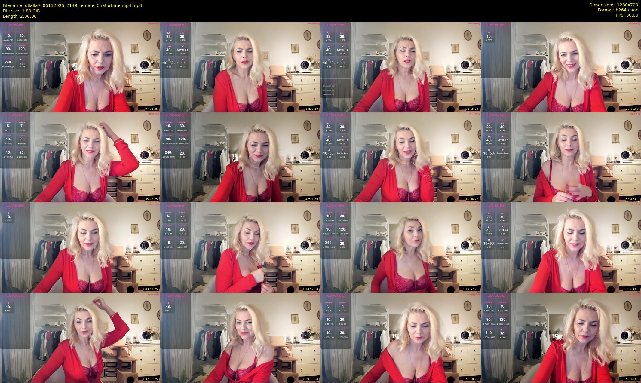 ollalla7 — 120 minute Chaturbate female cam show recording, 720p, Nov 6, 2025