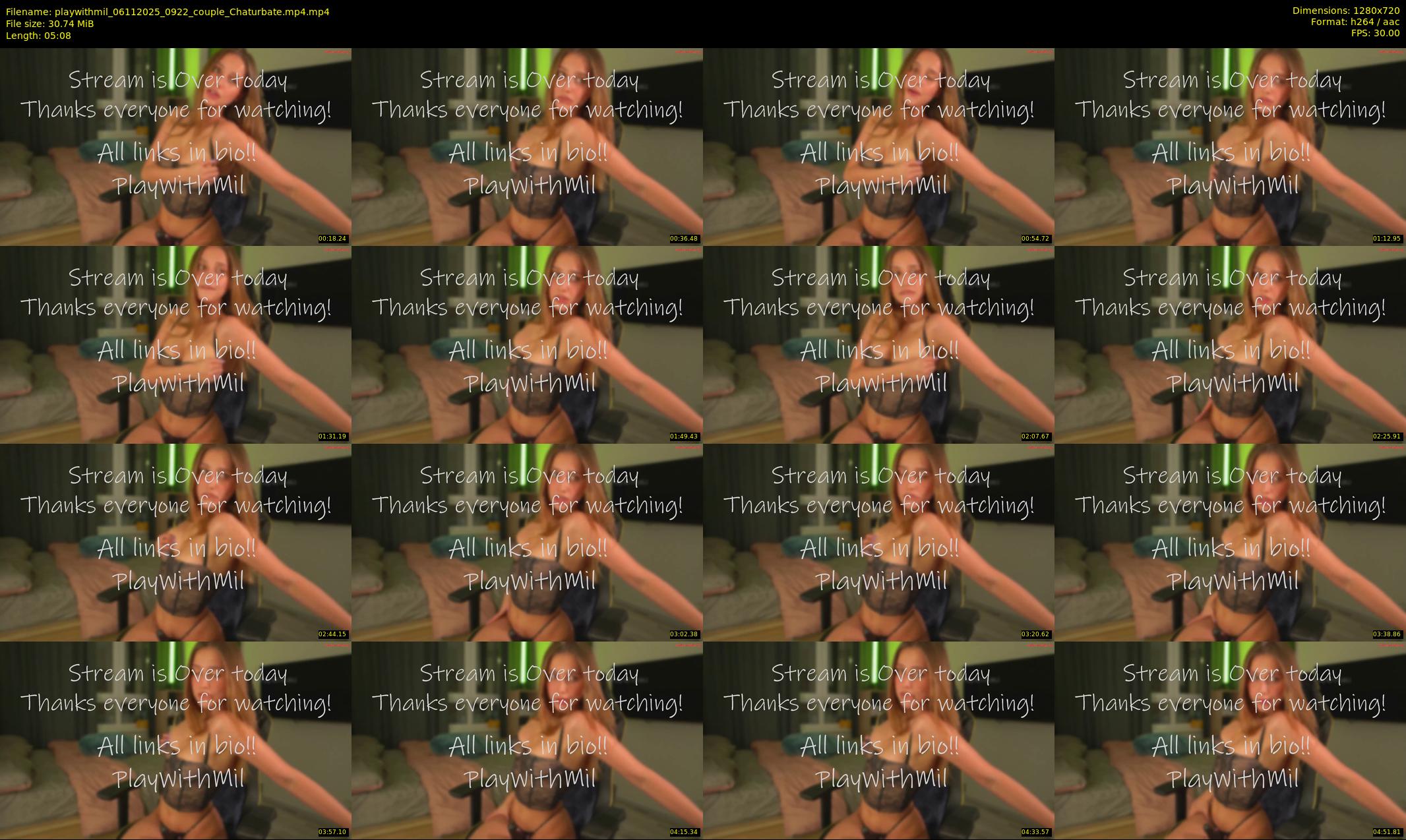 playwithmil — 6 minute Chaturbate couple cam show recording, 720p, Nov 6, 2025