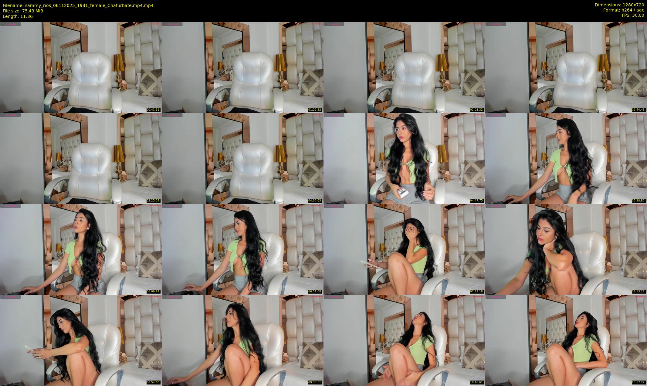 sammy_rios — 12 minute Chaturbate female cam show recording, 720p, Nov 6, 2025
