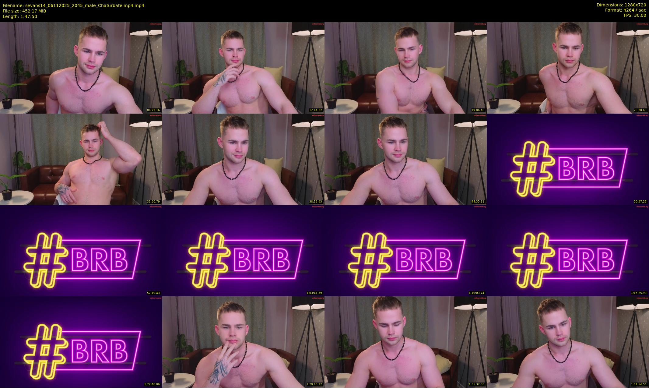 sevans14 — 108 minute Chaturbate male cam show recording, 720p, Nov 6, 2025