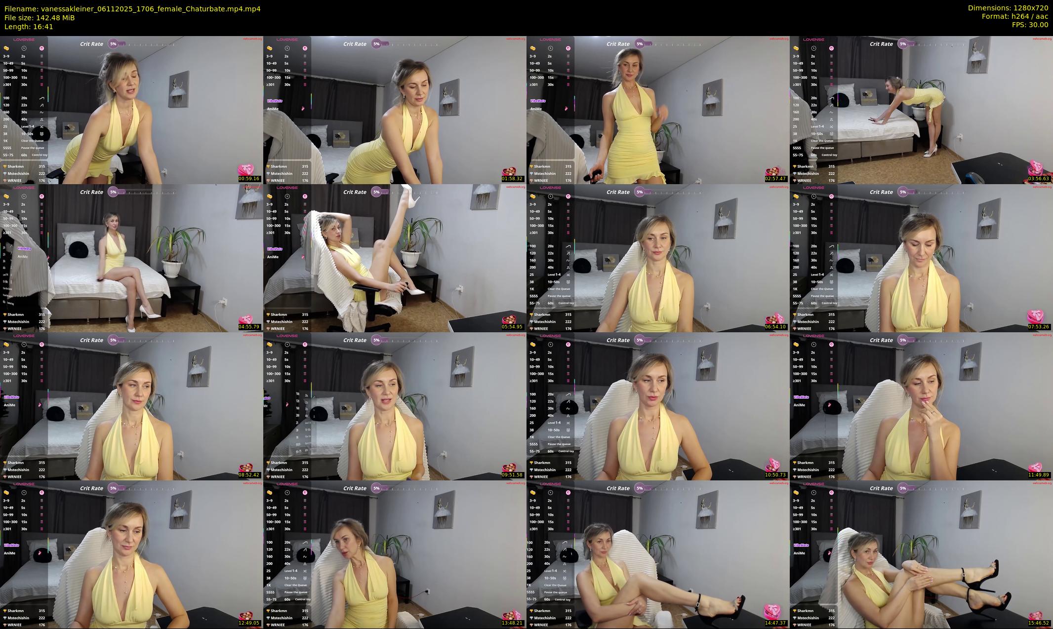 vanessakleiner — 17 minute Chaturbate female cam show recording, 720p, Nov 6, 2025