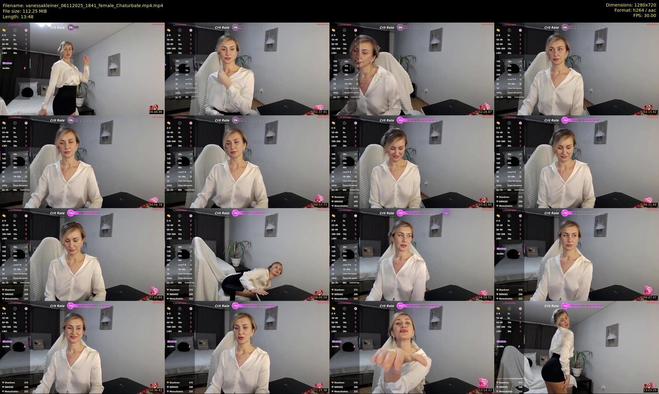 vanessakleiner — 14 minute Chaturbate female cam show recording, 720p, Nov 6, 2025