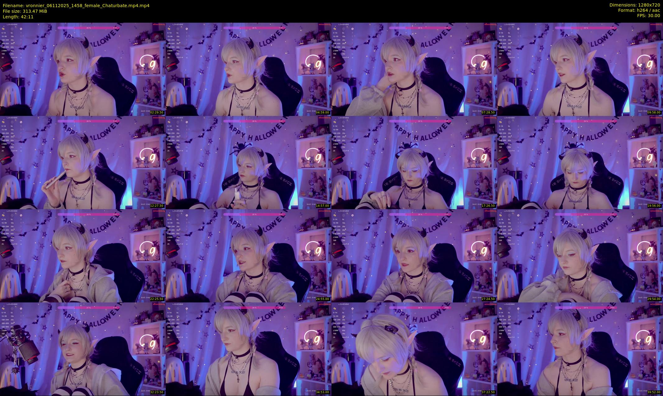 vronnier — 43 minute Chaturbate female cam show recording, 720p, Nov 6, 2025
