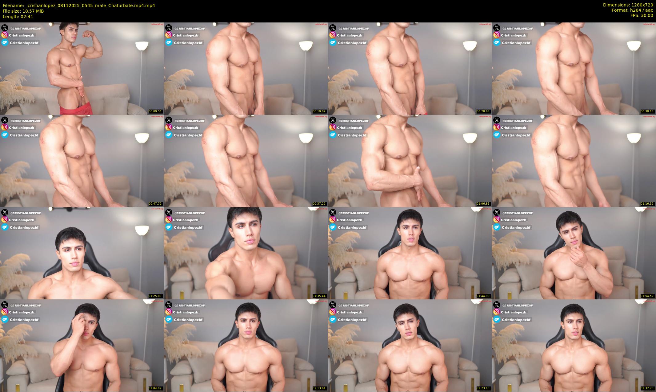 _cristianlopez — 3 minute Chaturbate male cam show recording, 720p, Nov 8, 2025