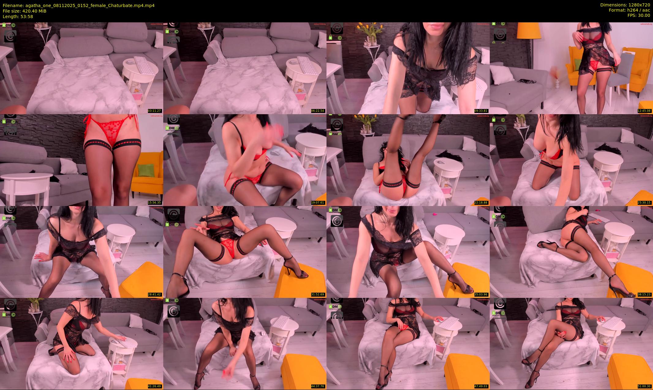 agatha_one — 54 minute Chaturbate female cam show recording, 720p, Nov 8, 2025