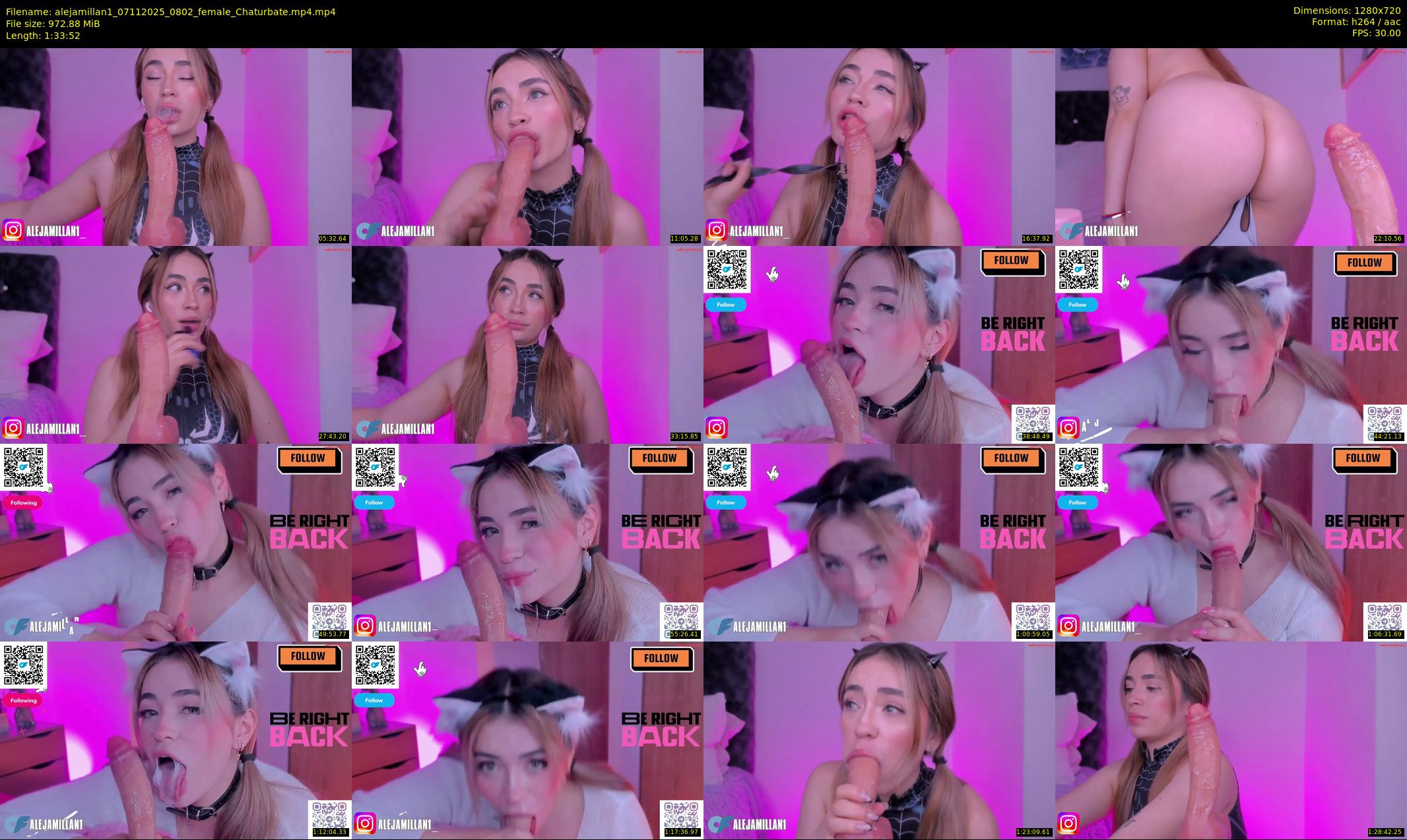 alejamillan1 — 94 minute Chaturbate female cam show recording, 720p, Nov 7, 2025