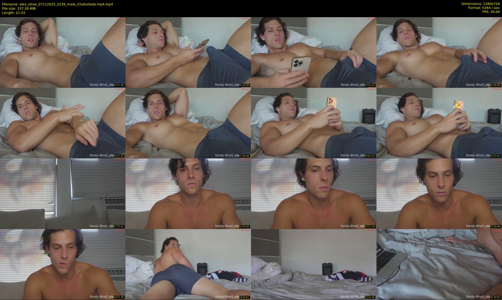 alex_islive — 22 minute Chaturbate male cam show recording, 720p, Nov 7, 2025