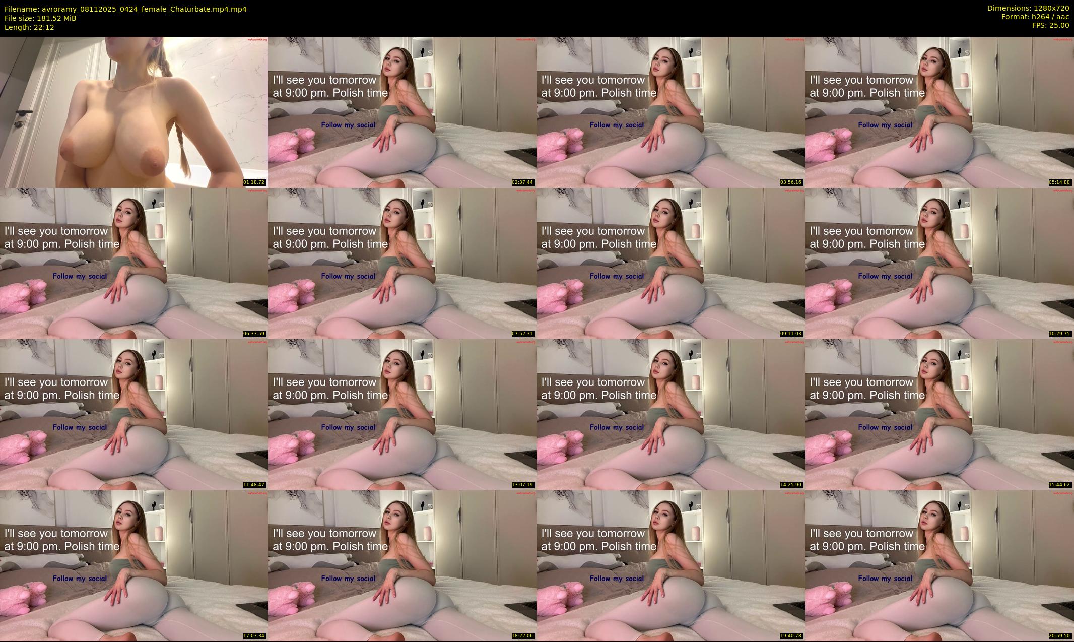 avroramy — 23 minute Chaturbate female cam show recording, 720p, Nov 8, 2025