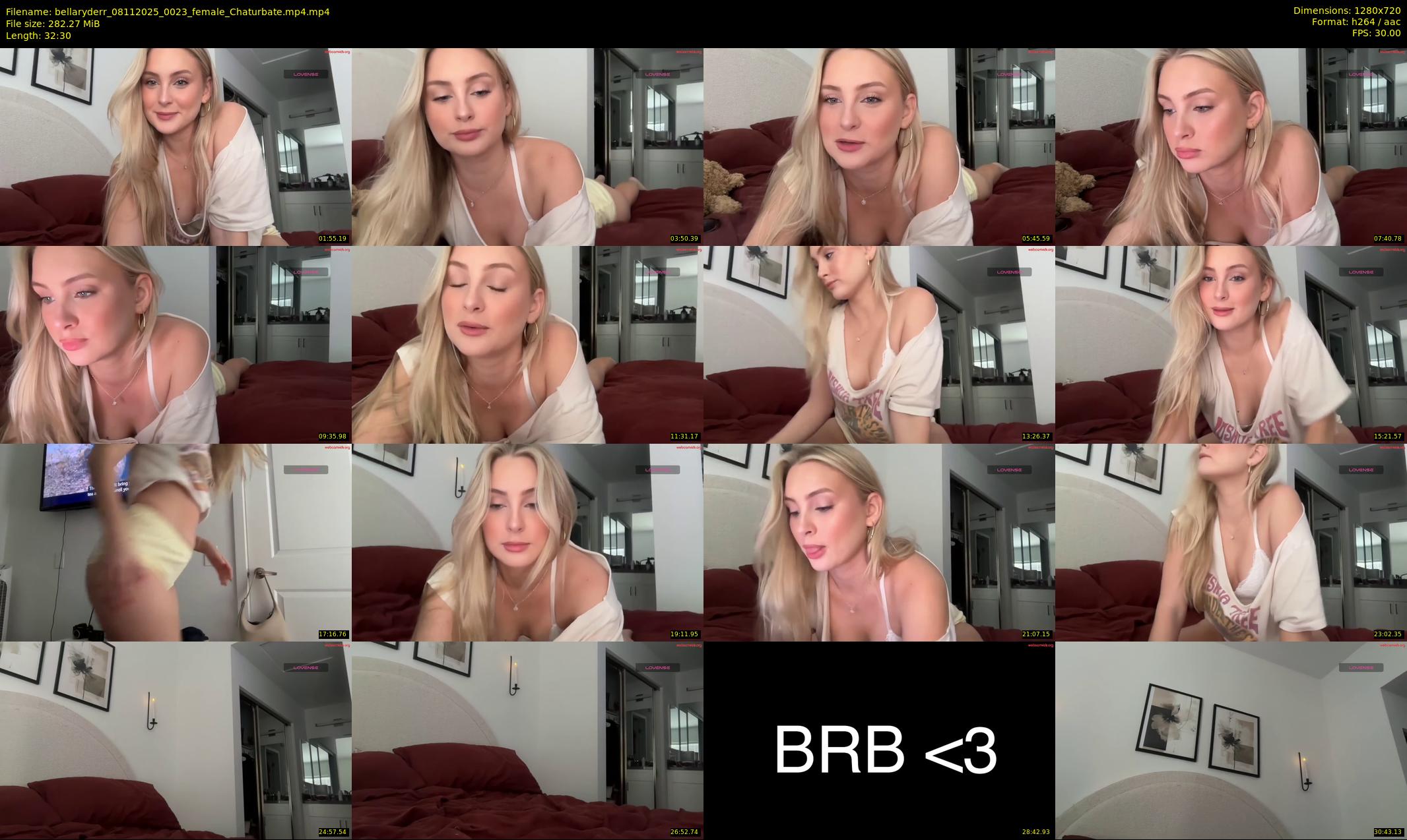 bellaryderr — 33 minute Chaturbate female cam show recording, 720p, Nov 8, 2025