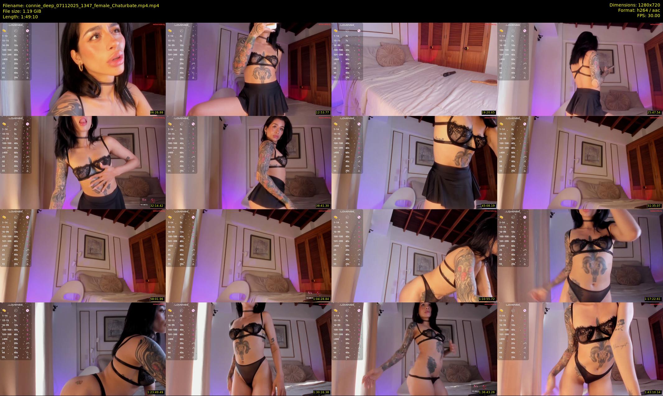 connie_deep — 110 minute Chaturbate female cam show recording, 720p, Nov 7, 2025