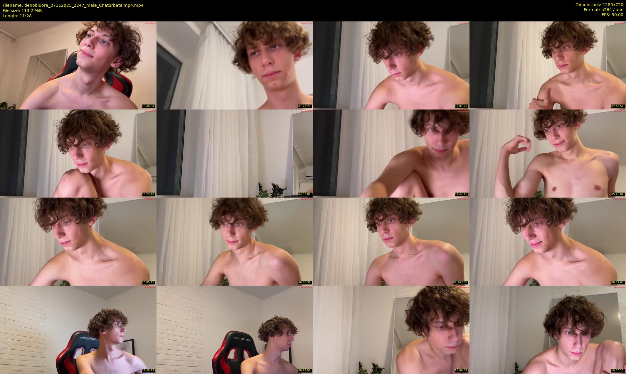denobluora — 12 minute Chaturbate male cam show recording, 720p, Nov 7, 2025