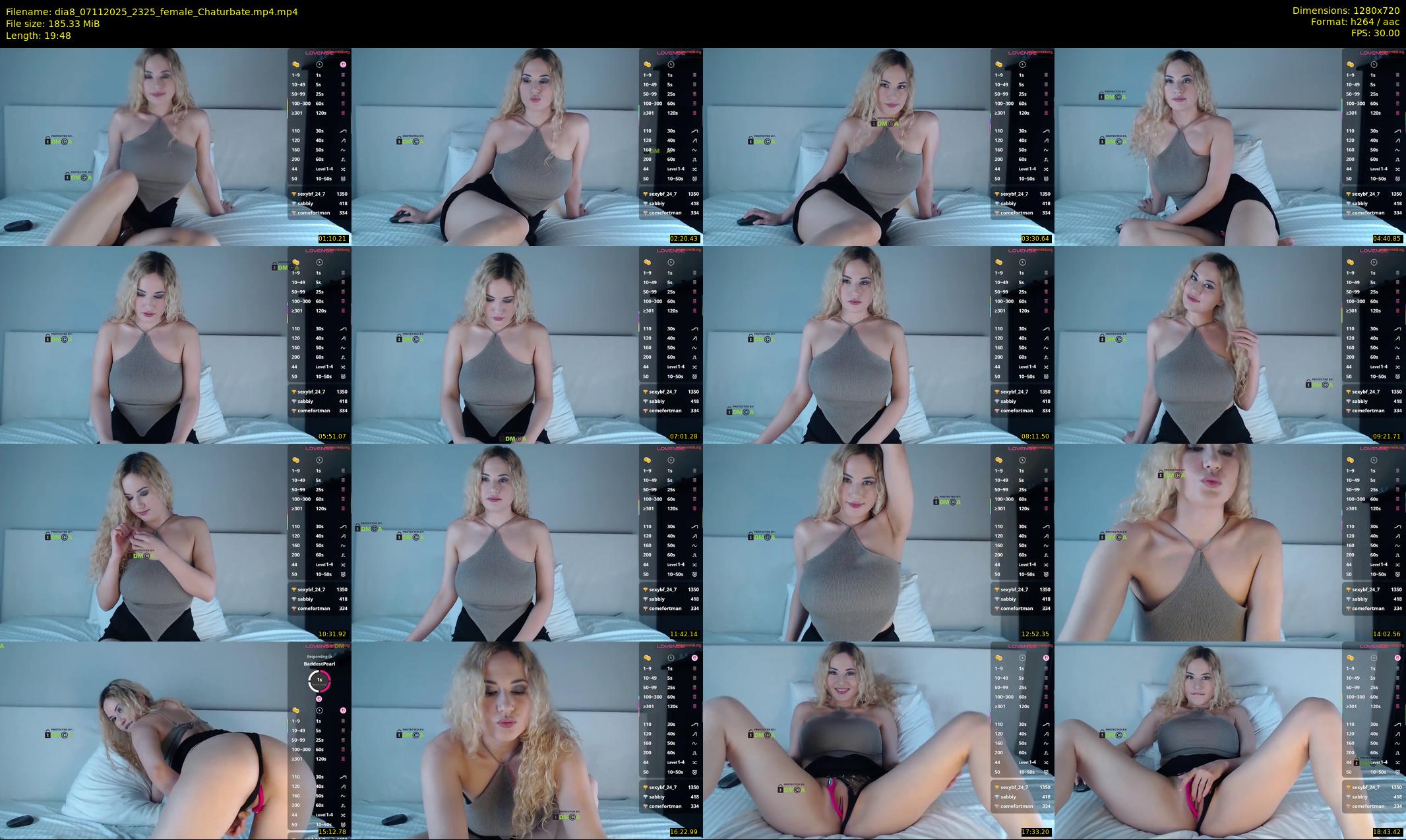 dia8 — 20 minute Chaturbate female cam show recording, 720p, Nov 7, 2025