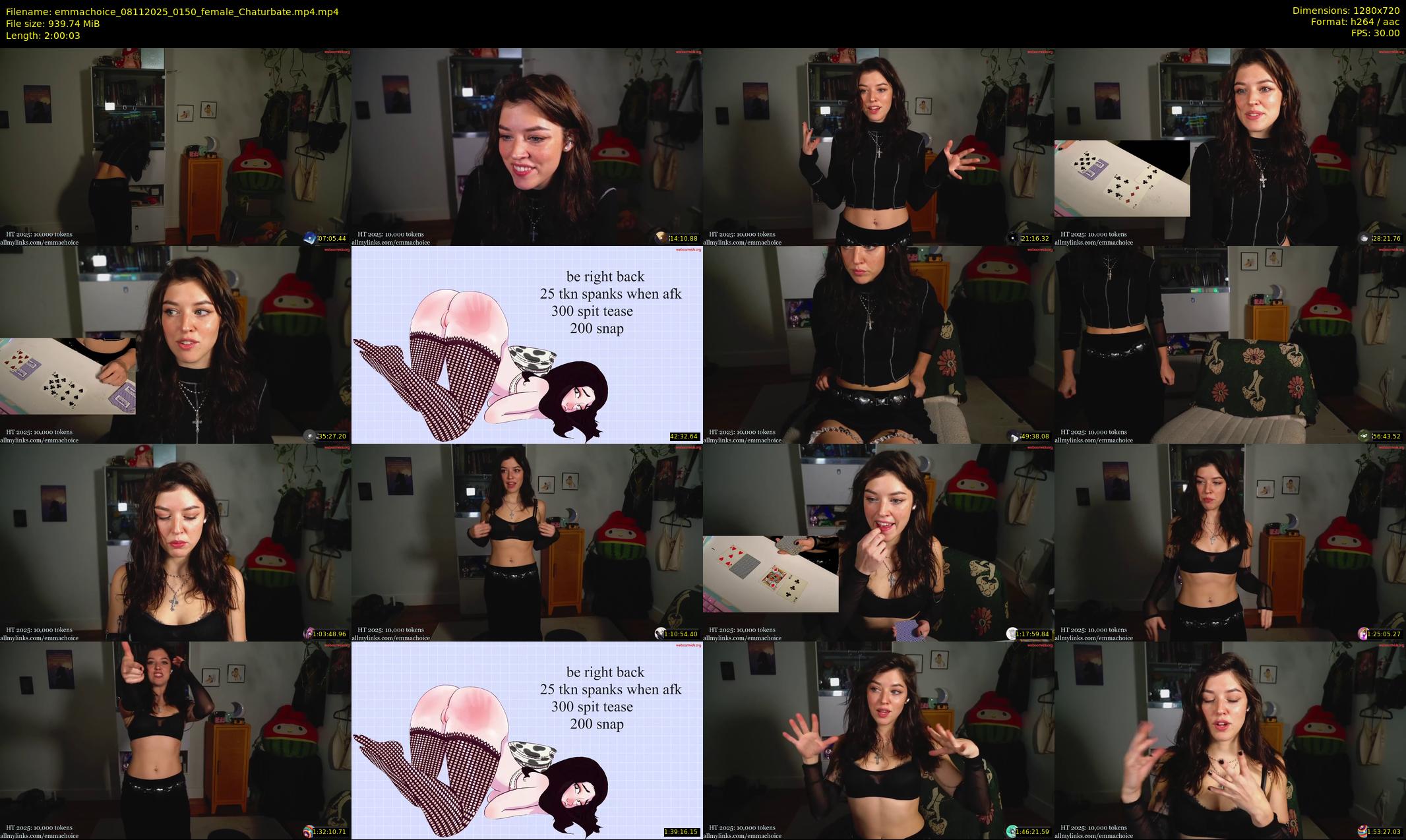 emmachoice — 121 minute Chaturbate female cam show recording, 720p, Nov 8, 2025
