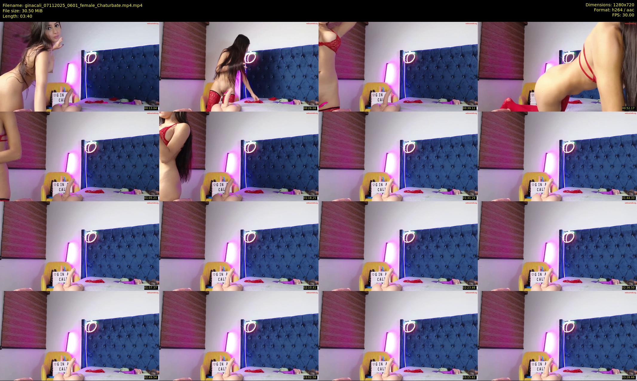 ginacali — 4 minute Chaturbate female cam show recording, 720p, Nov 7, 2025