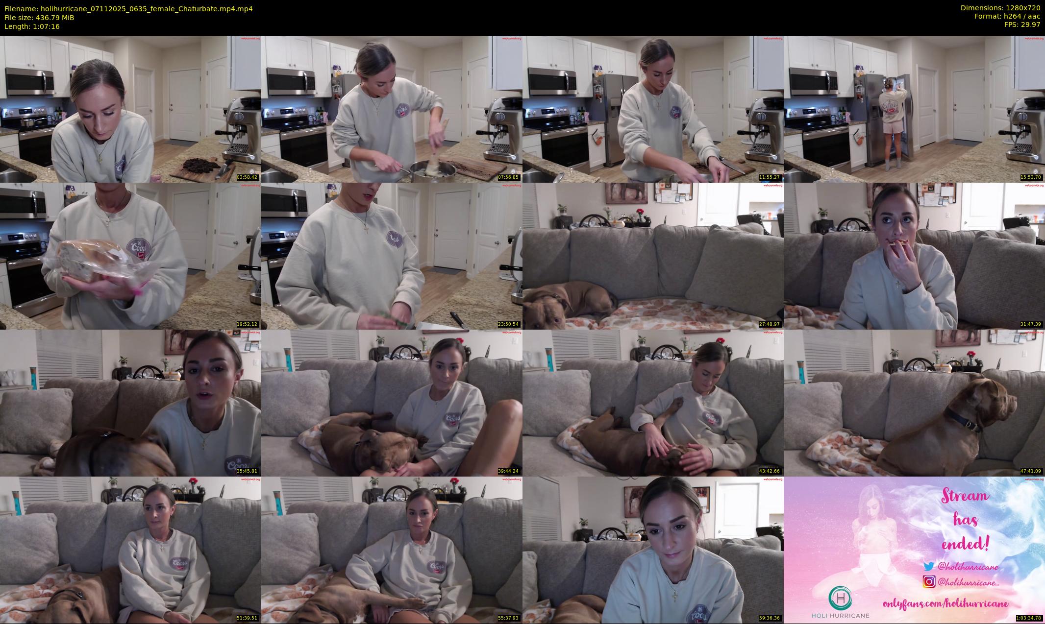 holihurricane — 68 minute Chaturbate female cam show recording, 720p, Nov 7, 2025