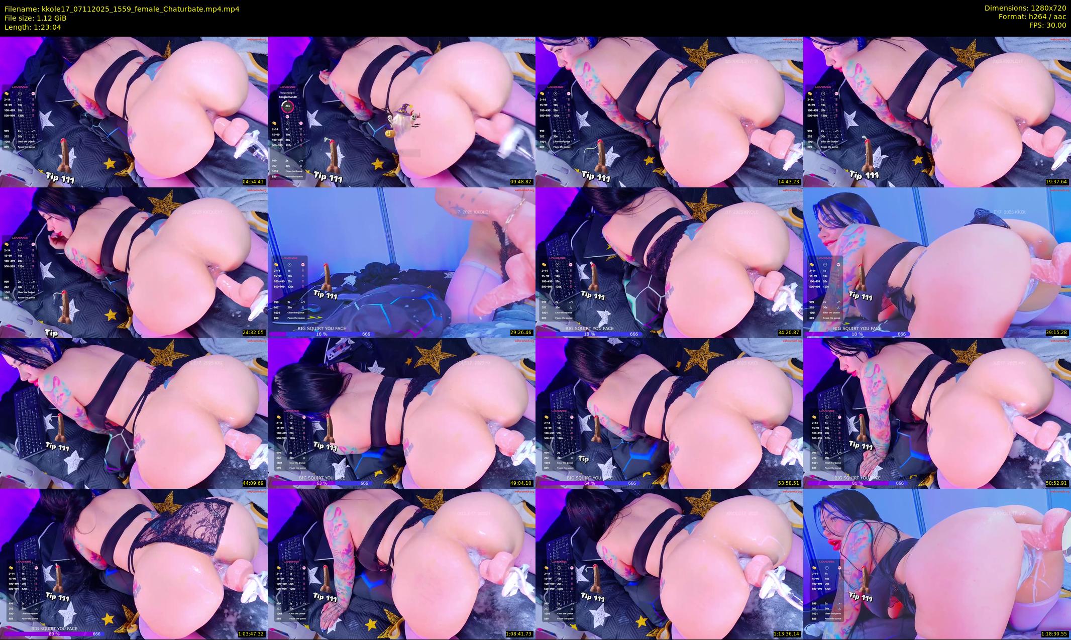kkole17 — 84 minute Chaturbate female cam show recording, 720p, Nov 7, 2025