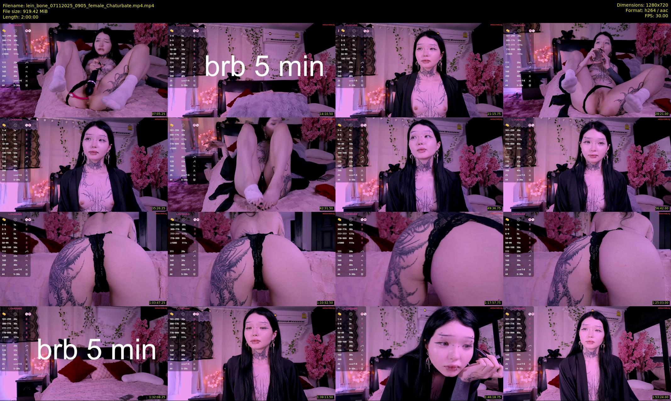 lein_bone — 120 minute Chaturbate female cam show recording, 720p, Nov 7, 2025