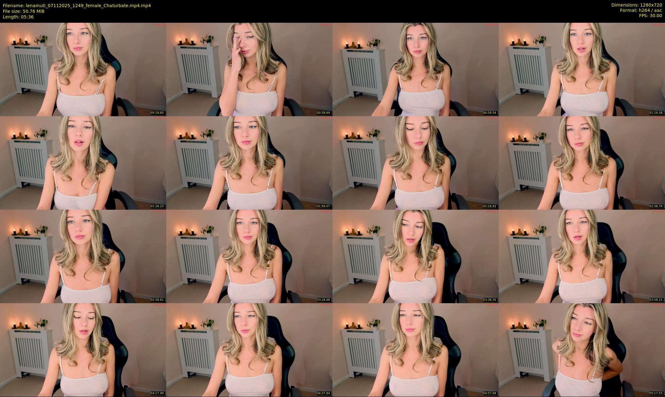lenamuti — 6 minute Chaturbate female cam show recording, 720p, Nov 7, 2025