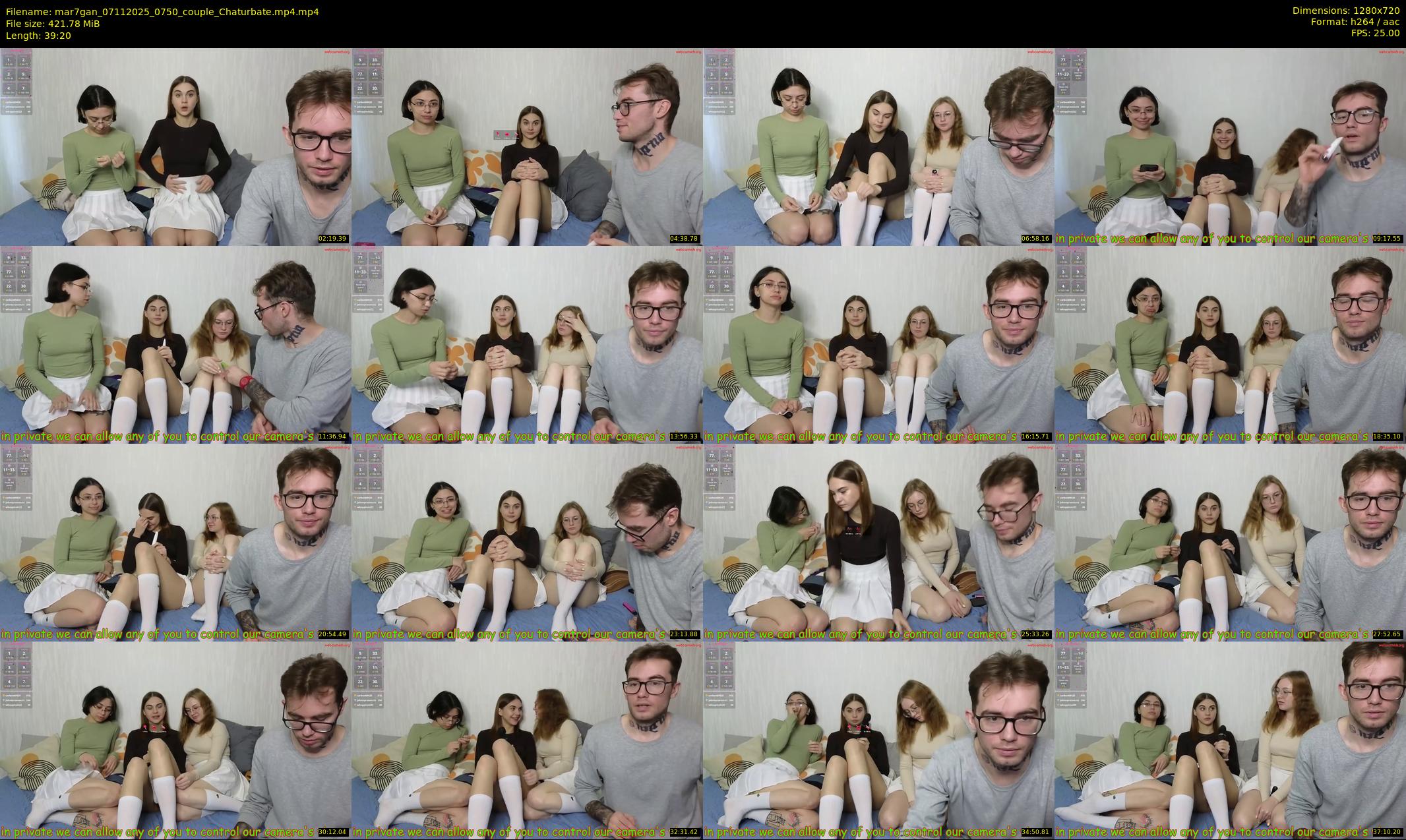 mar7gan — 40 minute Chaturbate couple cam show recording, 720p, Nov 7, 2025
