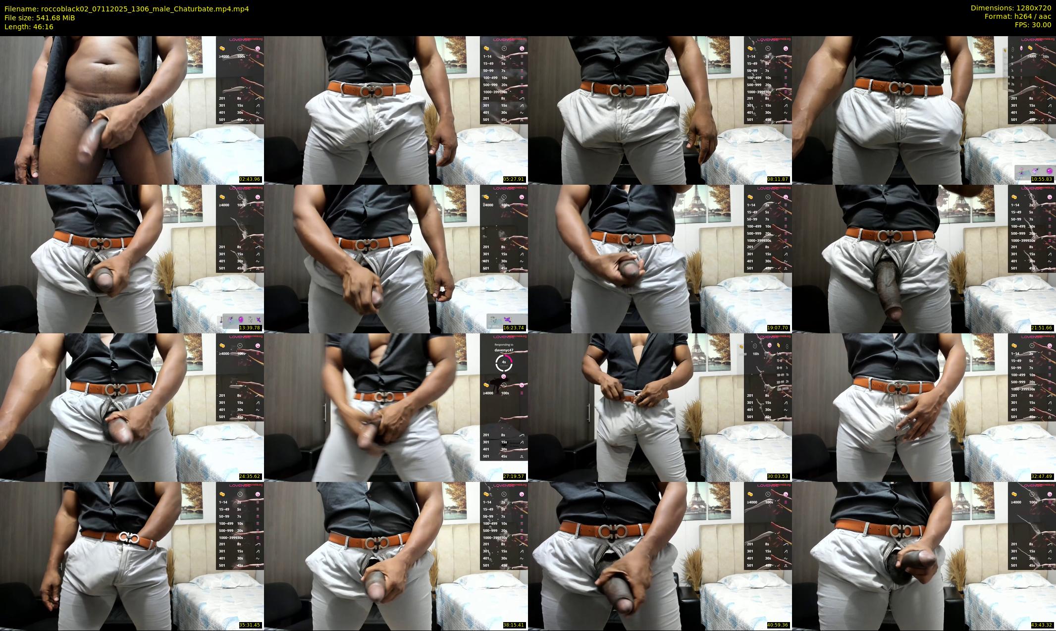 roccoblack02 — 47 minute Chaturbate male cam show recording, 720p, Nov 7, 2025