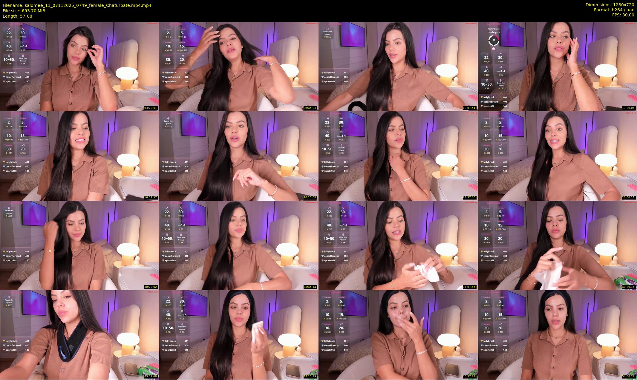 salomee_11 — 58 minute Chaturbate female cam show recording, 720p, Nov 7, 2025