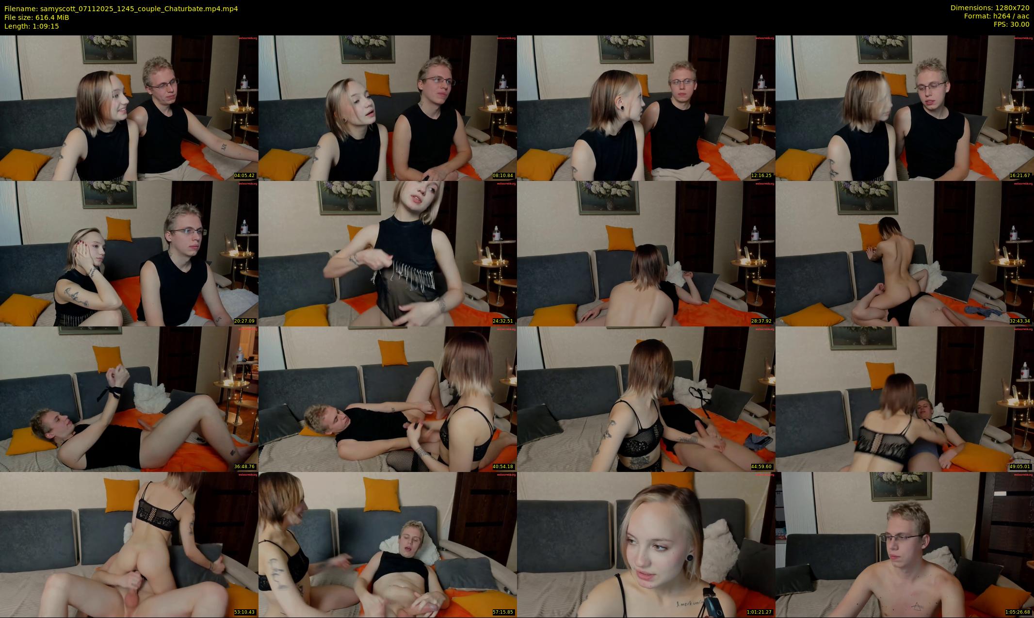 samyscott — 70 minute Chaturbate couple cam show recording, 720p, Nov 7, 2025