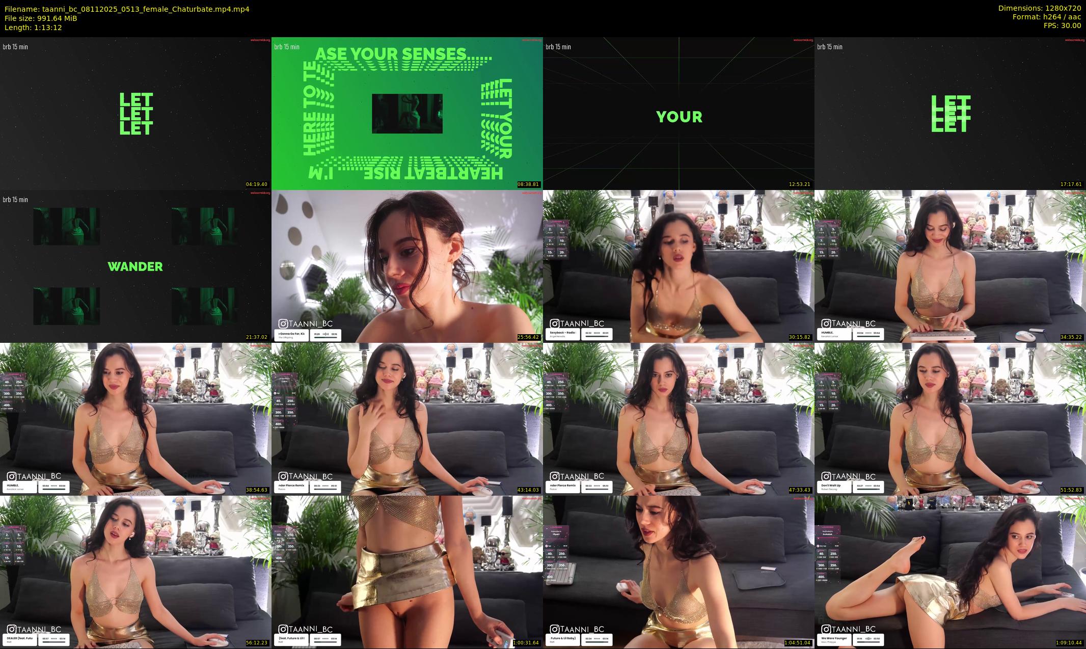 taanni_bc — 74 minute Chaturbate female cam show recording, 720p, Nov 8, 2025