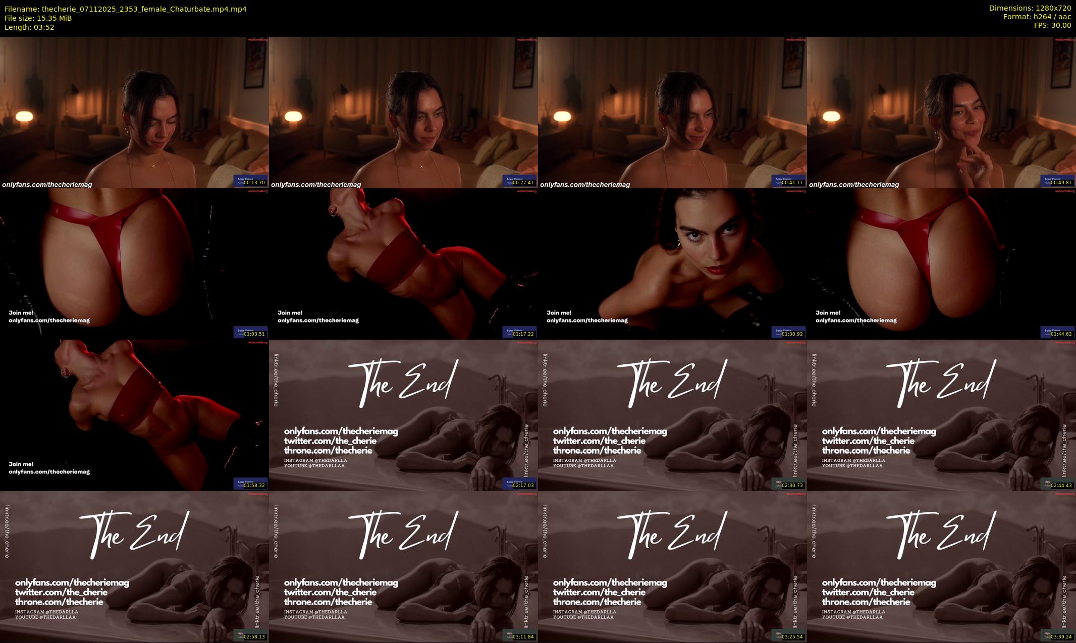 thecherie — 4 minute Chaturbate female cam show recording, 720p, Nov 7, 2025