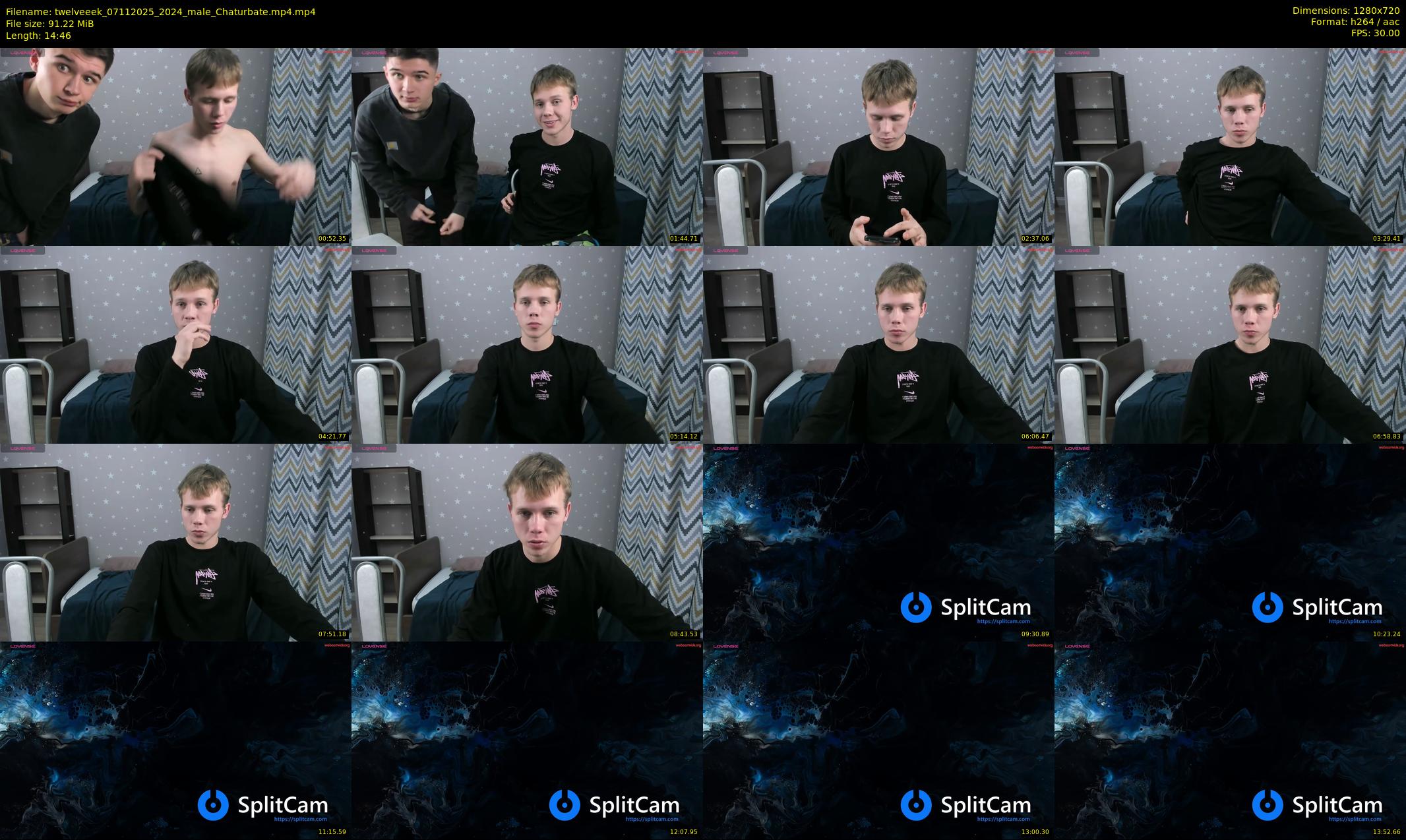twelveeek — 15 minute Chaturbate male cam show recording, 720p, Nov 7, 2025