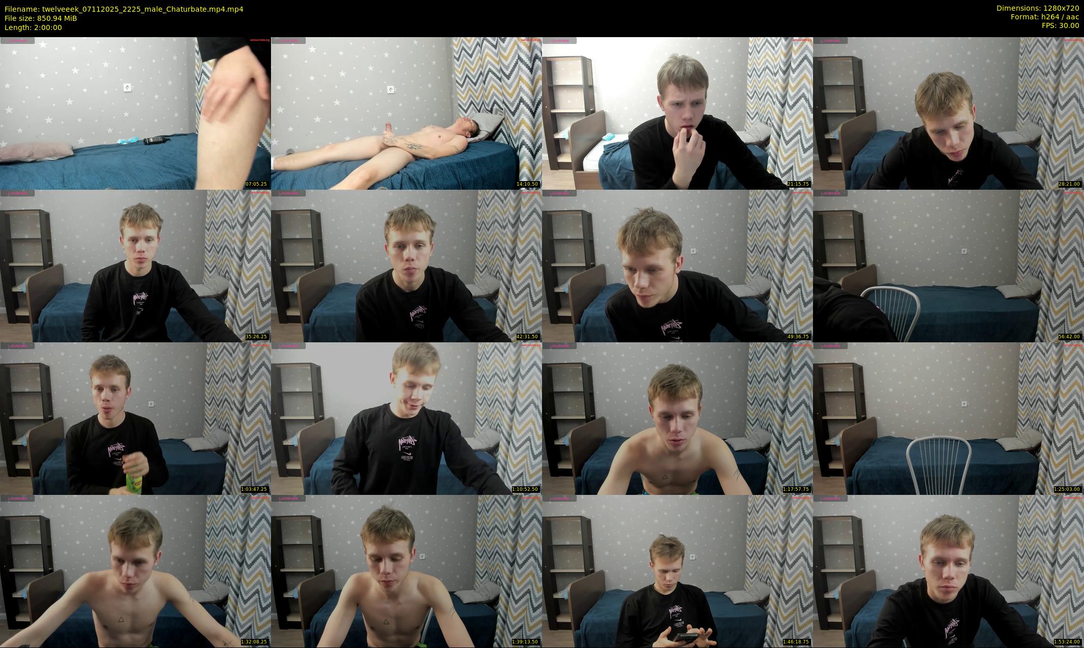twelveeek — 120 minute Chaturbate male cam show recording, 720p, Nov 7, 2025