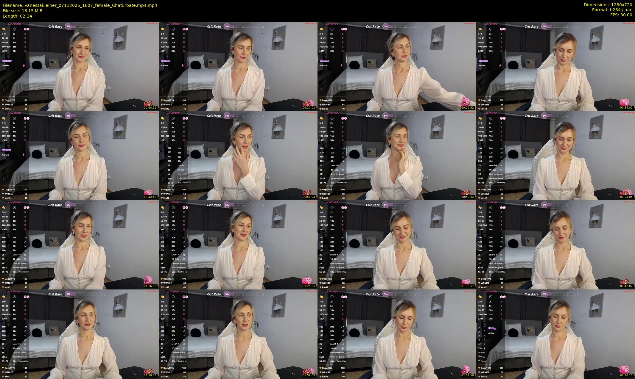 vanessakleiner — 3 minute Chaturbate female cam show recording, 720p, Nov 7, 2025
