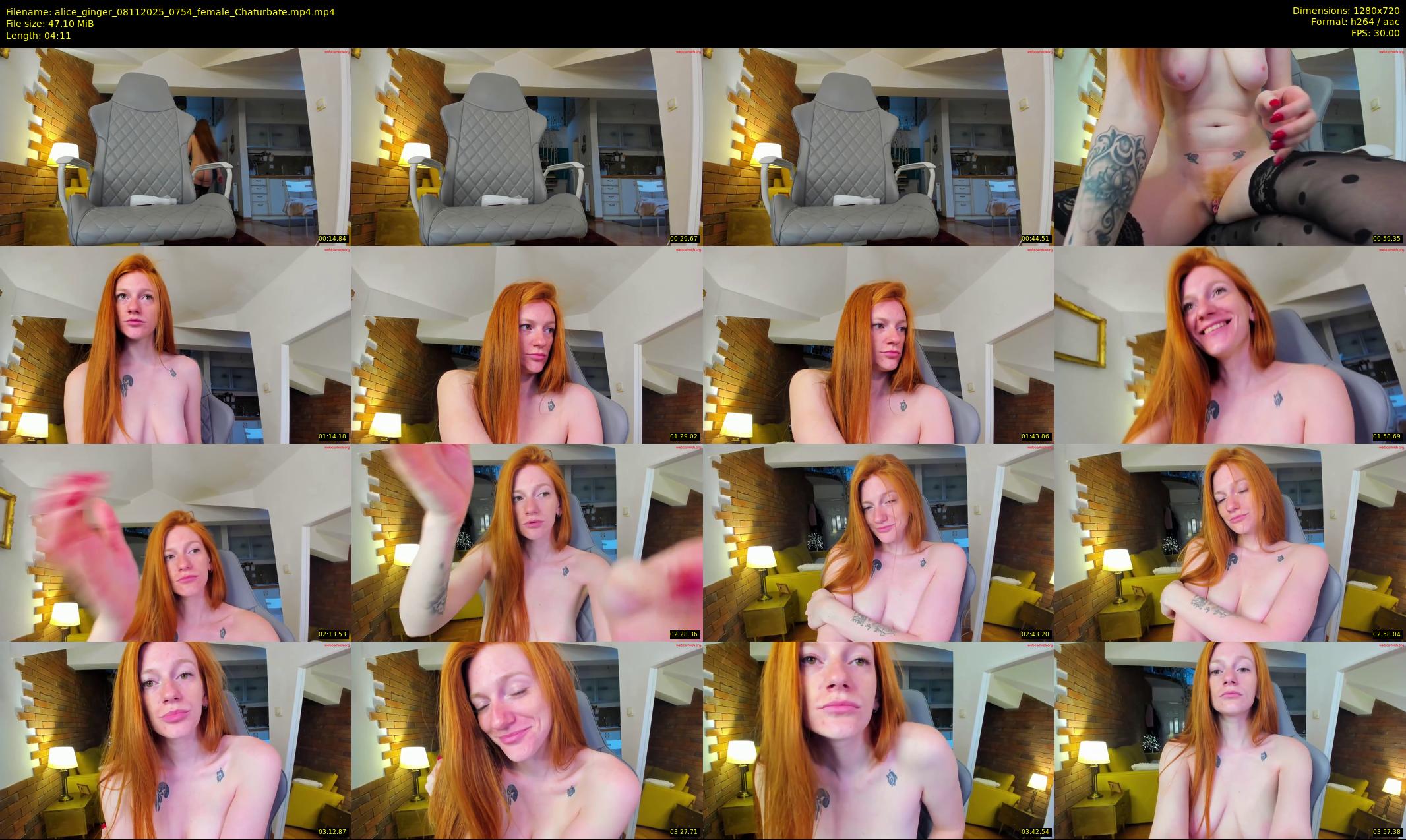 alice_ginger — 5 minute Chaturbate female cam show recording, 720p, Nov 8, 2025
