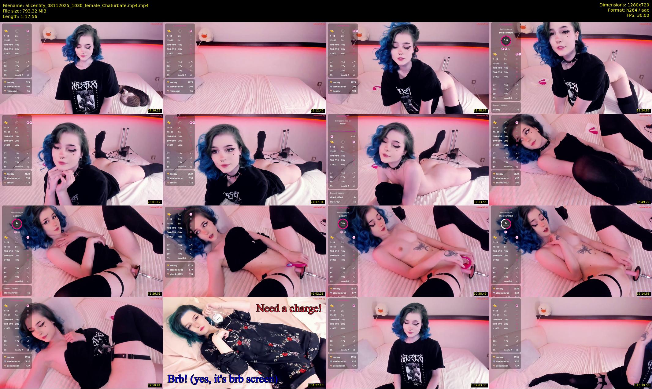 alicentity — 78 minute Chaturbate female cam show recording, 720p, Nov 8, 2025