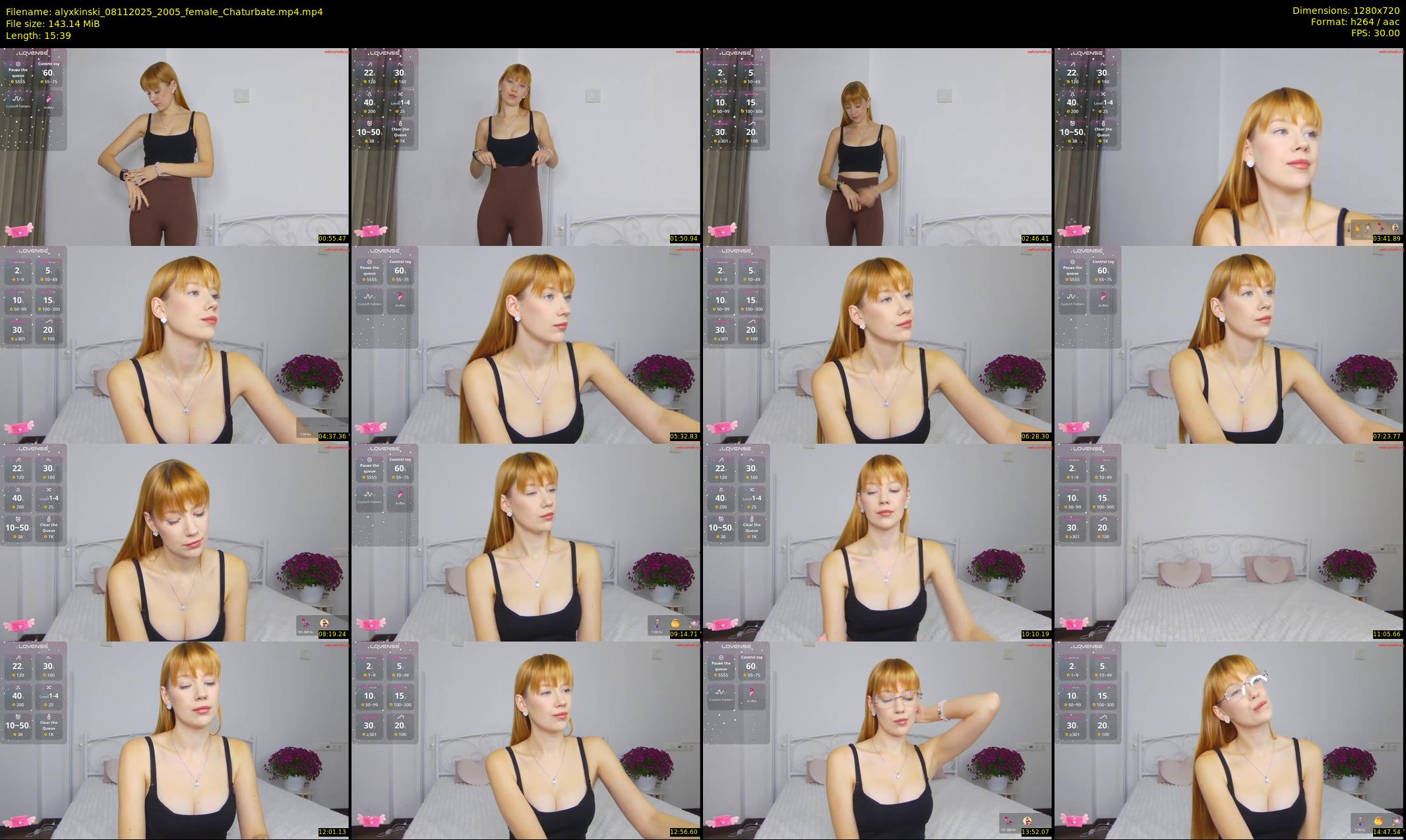 alyxkinski — 16 minute Chaturbate female cam show recording, 720p, Nov 8, 2025