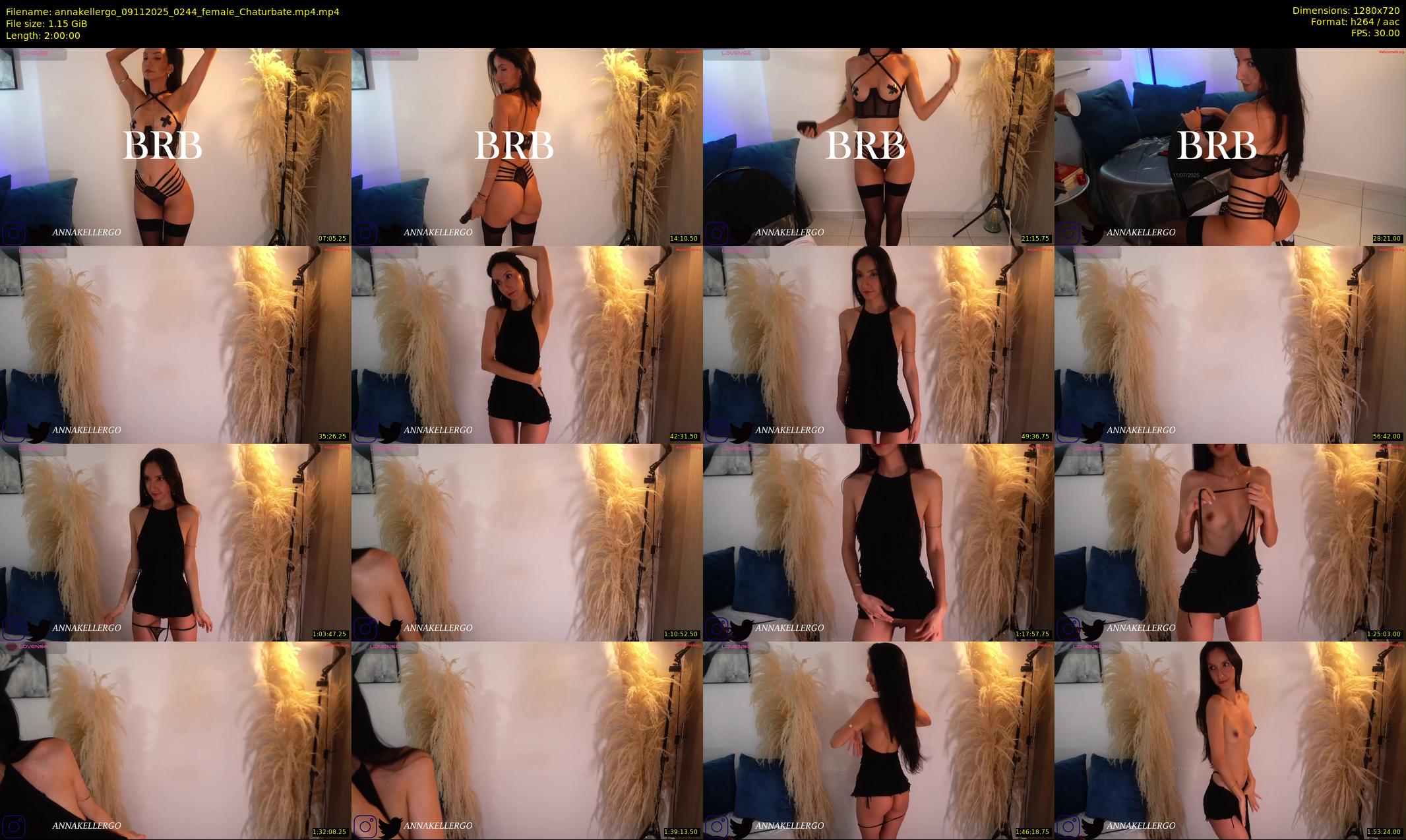 annakellergo — 120 minute Chaturbate female cam show recording, 720p, Nov 9, 2025
