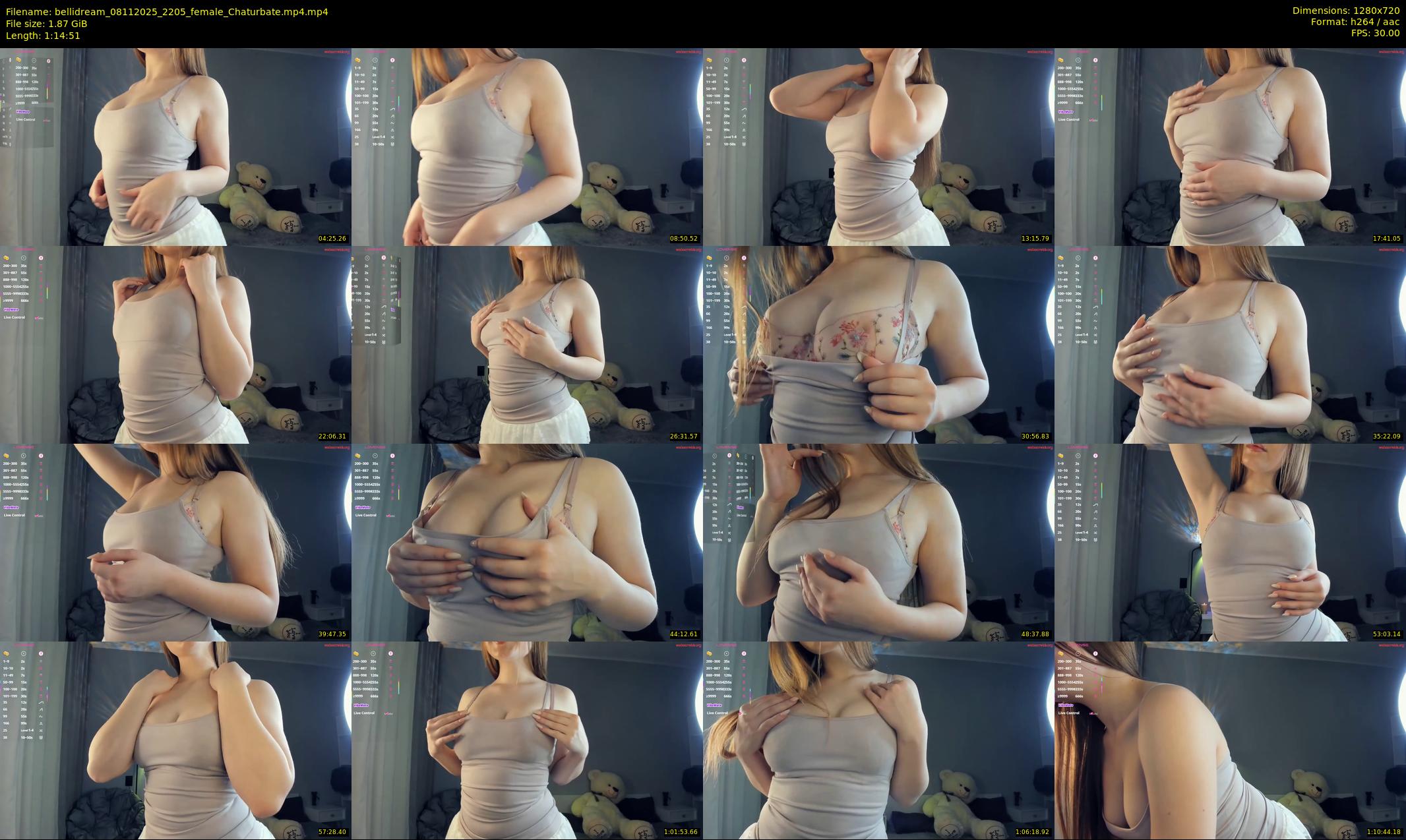 bellidream — 75 minute Chaturbate female cam show recording, 720p, Nov 8, 2025