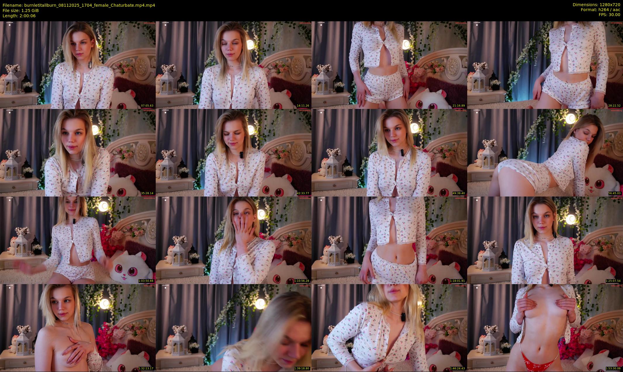 burnletitallburn — 121 minute Chaturbate female cam show recording, 720p, Nov 8, 2025