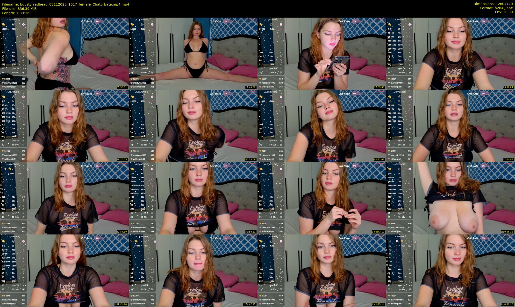 buusty_redhead — 100 minute Chaturbate female cam show recording, 720p, Nov 8, 2025